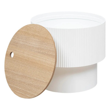 Table à café coffre D38 Enola blanc Atmosphera - Le Dépôt Bailleul