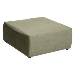 Pouf en velours Mavuno vert cèdre Atmosphera - Le Dépôt Bailleul