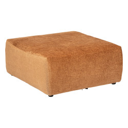 Pouf en velours Mavuno caramel Atmosphera - Le Dépôt Bailleul