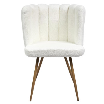 Chaise Ariel bouclette blanc - Le Dépôt Bailleul