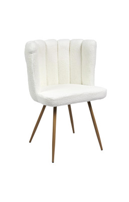 Chaise Ariel bouclette blanc