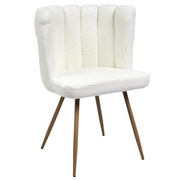 Chaise Ariel bouclette blanc - Le Dépôt Bailleul