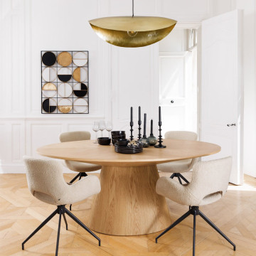 Suspension métal D80 cm doré Arlo Atmosphera - Le Dépôt Bailleul