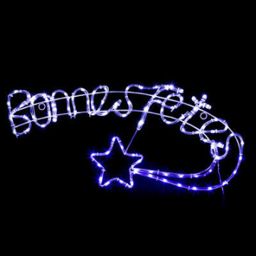 Déco lumineuse Bonnes Fêtes 100 LED blanc froid - Le Dépôt Bailleul