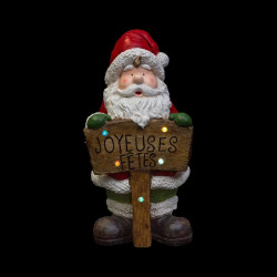 Statue Père-Noël en résine H70 lumineux - Le Dépôt Bailleul