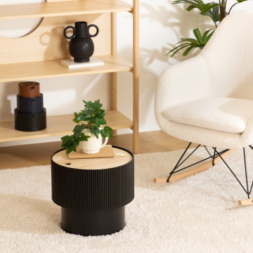 Table à café coffre D38 Enola noir Atmosphera - Le Dépôt Bailleul