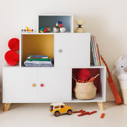 Cube de rangement toys Couleur bois Vertbaudet