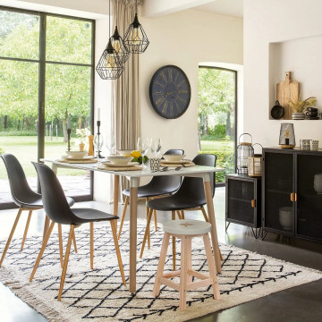 Chaise Taho noir Atmosphera - Le Dépôt Bailleul