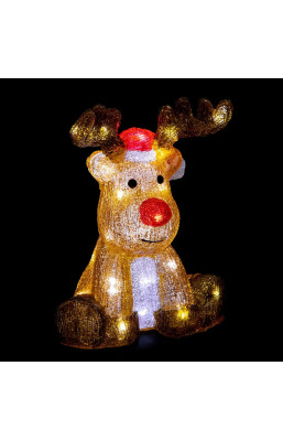 Renne de Noël lumineux H30...