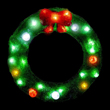 Couronne de Noël D29 cm lumineuse extérieur - Le Dépôt Bailleul