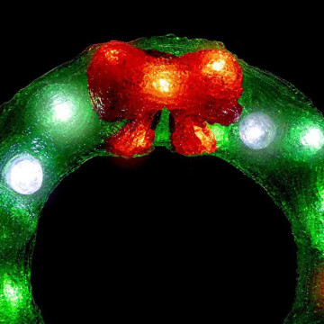 Couronne de Noël D29 cm lumineuse extérieur - Le Dépôt Bailleul