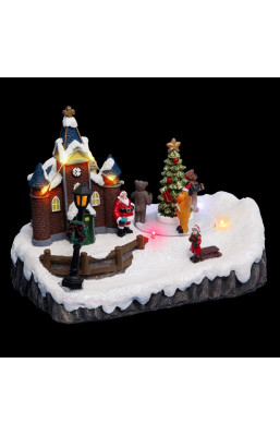 Village de Noël église et...