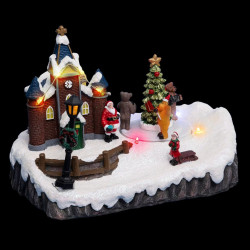 Village de Noël église et sa chorale lumineux et animé - Le Dépôt Bailleul