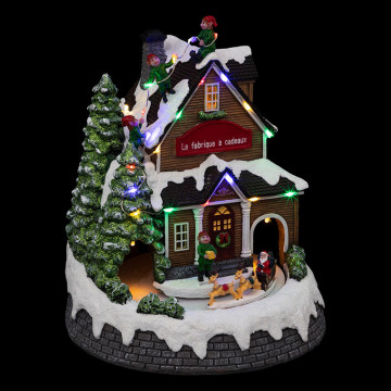 Village de Noël Fabrique à cadeaux lumineux - Le Dépôt Bailleul