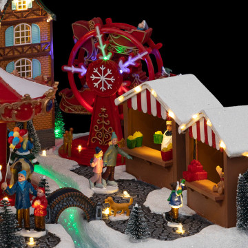Village Marché de Noël animé et lumineux - Le Dépôt Bailleul