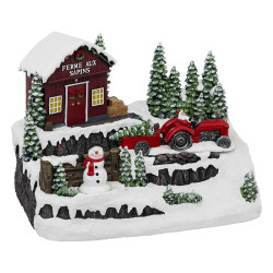 Village de Noël ferme aux sapins lumineux - Le Dépôt Bailleul