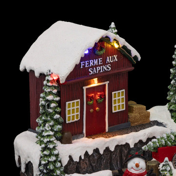 Village de Noël ferme aux sapins lumineux - Le Dépôt Bailleul