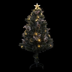 Sapin de Noël 120 cm pommes de pin lumineux Sofia - Le Dépôt Bailleul