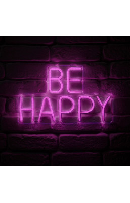 Néon mural USB Be Happy...