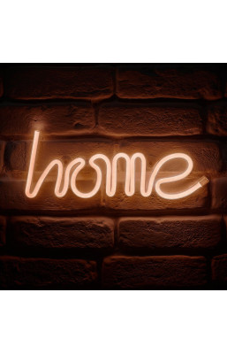Néon mural à piles Home...