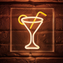 Néon mural USB Verre cocktail Ostaria - Le Dépôt Bailleul