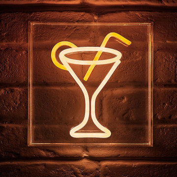 Néon mural USB Verre cocktail Ostaria - Le Dépôt Bailleul