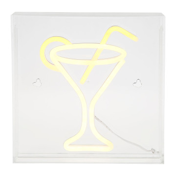 Néon mural USB Verre cocktail Ostaria - Le Dépôt Bailleul