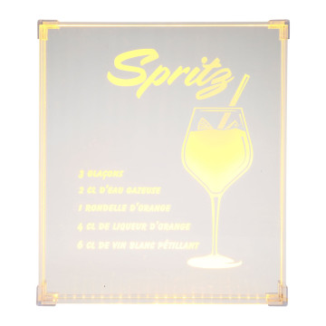 Néon mural USB recette du Spritz Ostaria - Le Dépôt Bailleul