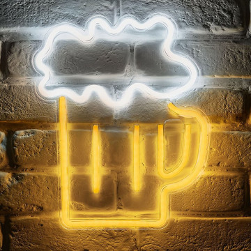 Néon mural USB Chope de bière Ostaria - Le Dépôt Bailleul