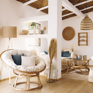 Fauteuil papasan en rotin Seram Atmosphera - Le Dépôt Bailleul