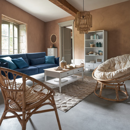 Fauteuil papasan en rotin Seram Atmosphera - Le Dépôt Bailleul