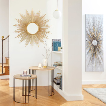 Suspension boule D20 Dris doré Atmosphera - Le Dépôt Bailleul