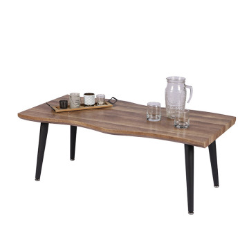 Table basse 120 cm pieds métal noir Megeve - Le Dépôt Bailleul