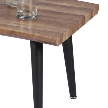 Table basse 120 cm pieds métal noir Megeve - Le Dépôt Bailleul