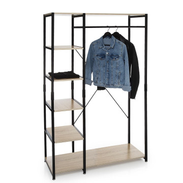 Penderie 5 étagères métal et bois 5five - Le Dépôt Bailleul