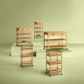 Desserte 3 niveaux en bambou Linha 5five - Le Dépôt Bailleul