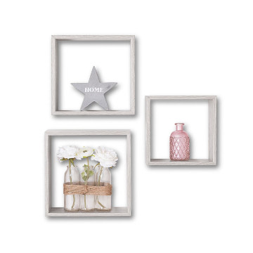 Lot de 3 étagères murales coloris chêne gris 5five - Le Dépôt Bailleul