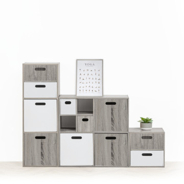 Etagère 2+2 cases Mix gris 5five - Le Dépôt Bailleul
