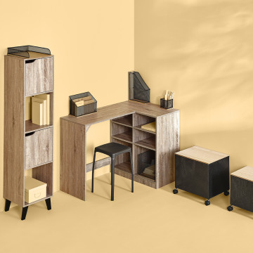 Etagère 4 cases Mix naturel sur pieds 5five - Le Dépôt Bailleul