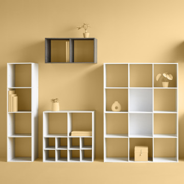 Etagère 4 cases haut Mix blanc 5five - Le Dépôt Bailleul