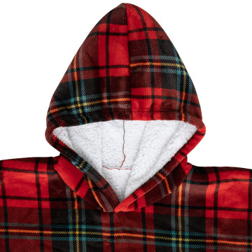 Sweat plaid imprimé tartan TU rouge Atmosphera - Le Dépôt Bailleul