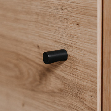 Buffet haut 2 portes 1 tiroir coloris chêne/anthracite Medan - Le Dépôt Bailleul