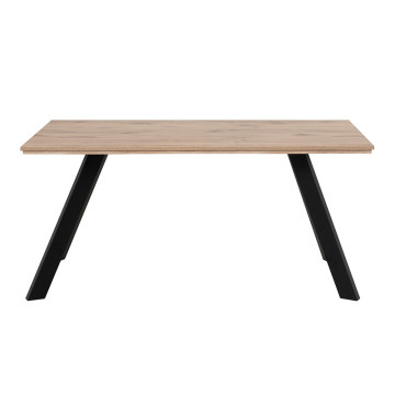Table à manger 160 cm pieds métal inclinés Konstanz - Le Dépôt Bailleul