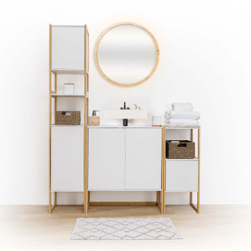 Meuble bas 1 porte blanc Natureo 5five- Le Dépôt Bailleul