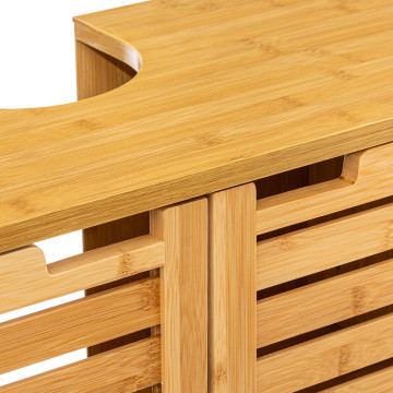 Meuble salle bain bambou Sicela - Le dépôt Bailleul