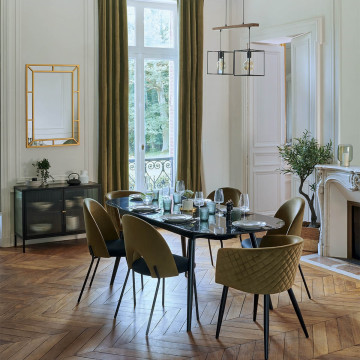 Fauteuil séjour Marlo Kaki Atmosphera - Le Dépôt Bailleul