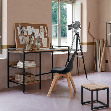 Chaise salle manger Baya gris foncé Atmosphera - Le dépôt Bailleul