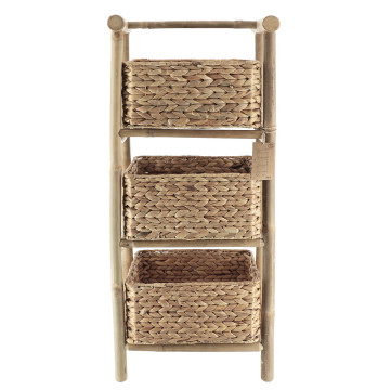 Etagère canne de bambou 3 paniers jacinthe - Le Dépôt Bailleul
