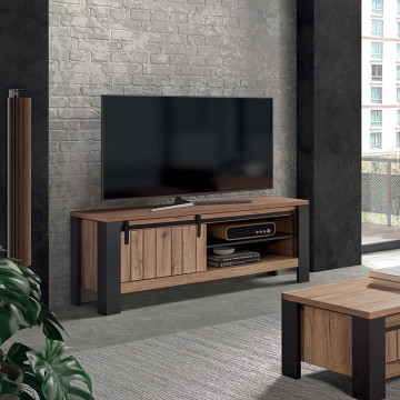 Meuble TV 1 porte coulissante Baker - Le Dépôt Bailleul