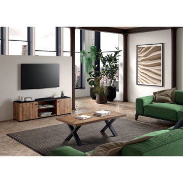 Meuble TV 2 portes coloris denver oak Stone - Le Dépôt Bailleul